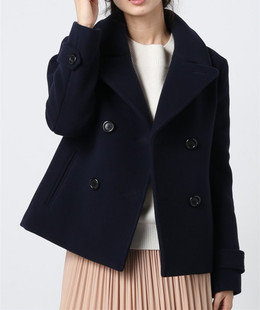 2015秋冬新款韩版修身显瘦羊绒大衣女 短款西装羊毛呢子外套女