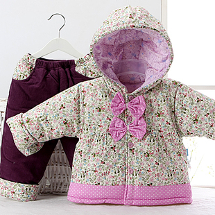 婴花坊 婴儿棉衣套装加厚新生儿衣服冬装宝宝棉衣棉袄外出棉服