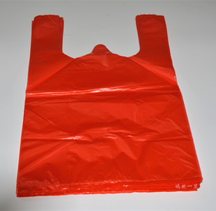 红色塑料袋子批发定做logo手提袋食品袋加大马夹背心袋水果打包袋