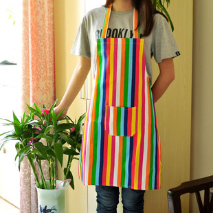 加厚韩版帆布无袖围裙 粗布可爱工作厨房围裙 罩衣 多颜色可选