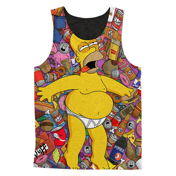 2015年夏季新款"Simpsons x Familyguy tanktop"潮流印花纯棉背心