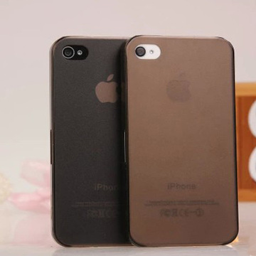 iPhone4/4s纯黑色壳 苹果4保护套 iPhone4S磨砂壳 手机硬壳 包邮