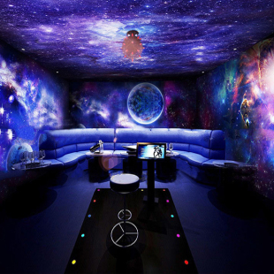古埃伦3D大型壁画中式星空天顶KTV酒吧包厢墙纸墙画天花板顶棚