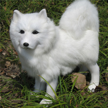 高仿真动物狗狗模型萨摩耶狗模特装饰摆件毛绒宠物玩具 生日礼物