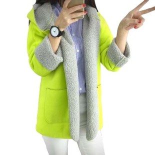 韩版羊绒大衣2015秋冬新款学生保暖加厚中长款毛呢外套女连帽潮