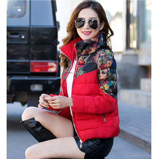2015冬季新款大码羽绒棉服韩版修身棉袄加厚显瘦外套棉衣 女 短款