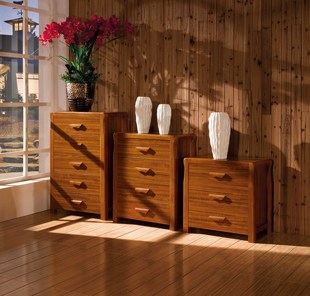 新中式 虎斑木三、四、五斗柜简约住宅家具复古全实木套装玄关柜