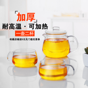 Nonxis/龙兮 茶壶茶杯套装玻璃过滤茶壶耐热茶具家庭套装特价