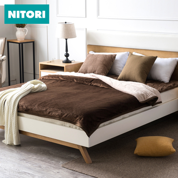 日本NITORI吸湿发热套装 垫被加厚盖毯 榻榻米褥子 冬季毛毯+床垫