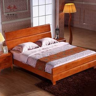 纯实木床橡木床1.51.8米简约现代双人成人床中式实木套房家具特价