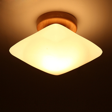 现代简约北欧LED实木灯设计师过道走廊卧室阳台玄关个性吸顶灯