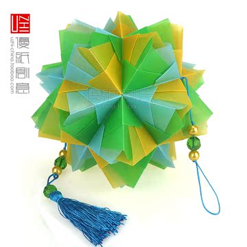 优纸创意 正品折纸花球016 手工纸DIY材料创意纸花双面双色折纸