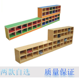 特价儿童木制玩具储物收纳柜子幼儿园组合书包鞋衣帽柜整理架软边