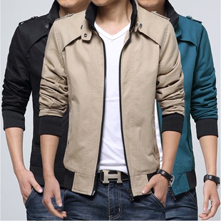 2016春季男士新款韩版时尚休闲青年男装夹克男立领修身长袖薄外套