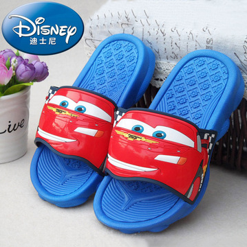 2016新款正品迪士尼儿童拖鞋麦昆汽车卡通男童凉拖鞋防滑沙滩拖鞋