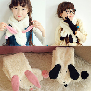 韩国童装2015女童儿童女宝宝甜美可爱动物造型保暖围巾