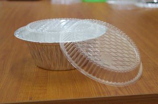 7C特强型煲仔饭铝箔碗+加厚耐高温PS盖 锡纸碗一次性外卖打包餐盒