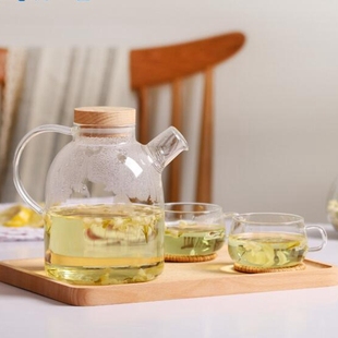 添一物 花茶壶耐高温玻璃茶具养生壶 过滤 凉水壶 耐热玻璃泡茶壶