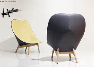 Hoss Mia 大师设计师玻璃钢苹果休闲沙发 创意现代异形木脚休闲椅