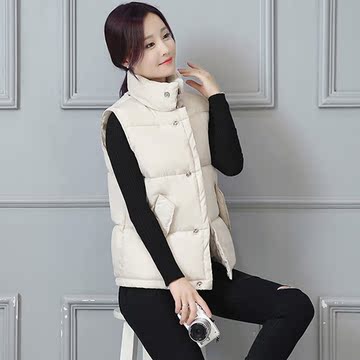 秋冬季新款韩版短款羽绒服女装时尚立领棉衣秋装面包马甲棉袄外套