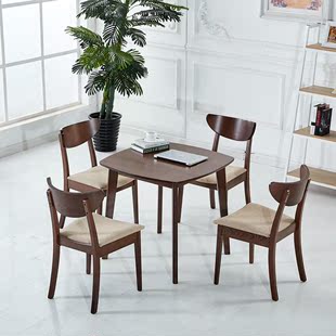 北欧餐桌椅组合现代简约欧式小户型实木桌子榉木6人餐桌