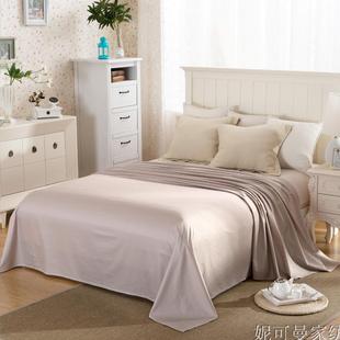 纯色全棉床单 素色纯棉双人床单件 40贡缎棉直角被单1.8米床单卖