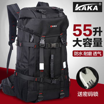 旅游双肩包男大容量行李背包多功能防水旅行包运动户外登山电脑包