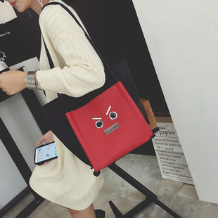 包包2016新款女包购物袋蝙蝠包简约韩版时尚休闲单肩包大包包潮