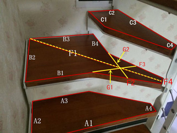 专业定制楼梯转角防滑垫免胶垫实木楼梯垫