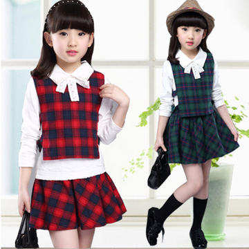 女童套装11-13周岁女孩秋装中大童学生韩版9-11周岁儿童三件套潮