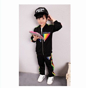 童装男童春秋装套装2016新款6-12岁儿童运动休闲8两件套装韩版潮