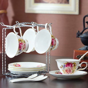 英式美式雀巢骨瓷咖啡杯碟 欧式卡布奇诺下午杯子红茶杯茶具套装