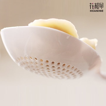 日本环保塑料漏勺家用捞面滤勺煮面笊篱漏瓢滤网勺火锅汤勺意面勺