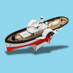 强弩号明轮电动拼装模型DIY拼装船模科普益智玩具竞赛器材