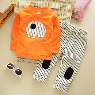 男童夏装女宝宝短袖套装0-1-2-3岁婴幼儿童秋装外出服两件套韩版