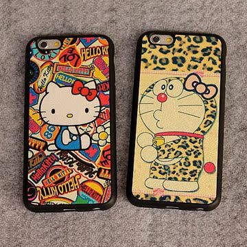 小叮当iphone6s蚕丝手机壳苹果5KT凯蒂猫全包保护套三星note3/4