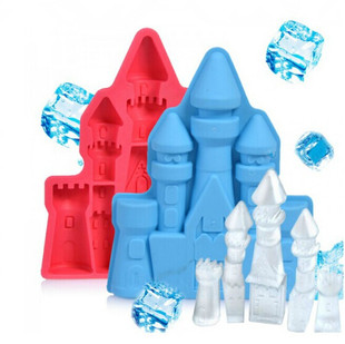 新款创意DIY趣味宫殿古城堡造型冰格制冰盒硅胶模具冰块制冰器