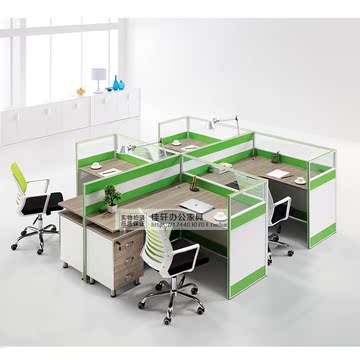 办公家具6人位员工位办公桌椅屏风工作位职员办公桌4人位桌椅