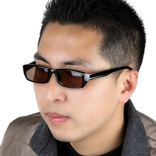 韩版黑框水晶太阳镜 男女款 天然水晶眼镜石头镜 墨镜 防辐射养目