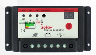 太阳能控制器12v24v10a路灯控制器太阳能电池板数码管显示