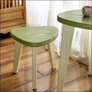 塞尔玛家具小凳子实木欧式创意儿童矮凳茶几换鞋凳三角板凳直销