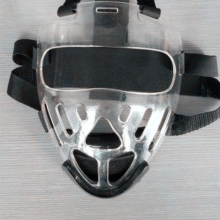 昊锐跆拳道护头面罩 空手道护面 透明面罩 可拆卸