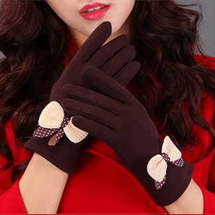 手套女冬可爱韩版学生日系触屏秋季开车骑车保暖加绒加厚女士手套