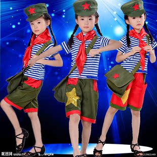 八一男女海军儿童演出服小雷锋服舞蹈服军装合唱服幼儿小学生军服