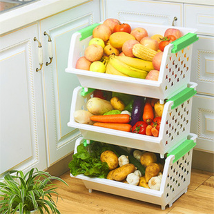 若帆 厨房水果蔬菜置物架  储物架 杂物架 调料瓶蔬菜玩具收纳架