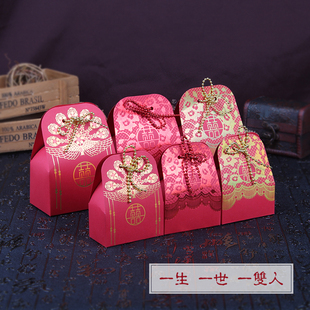 结婚喜糖盒子创意喜糖盒个性中国风卡纸糖袋婚庆用品婚礼配件