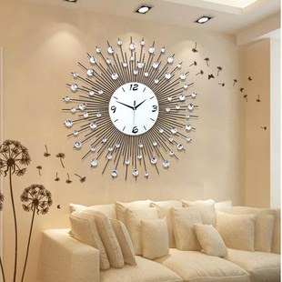 欧式钟表艺术创意挂钟个性客厅挂表圆形大号时钟现代卧室静音装饰