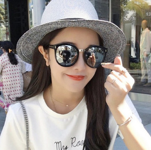 墨镜女潮2016新款韩国个性简约大框反光方脸圆脸明星款太阳眼镜