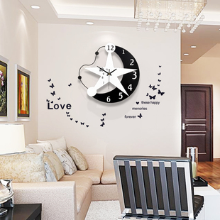 田园创意钟表挂钟客厅现代简约欧式卧室挂表艺术时钟静音个性装饰