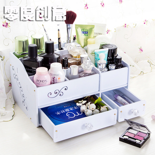 塑料欧式桌面化妆品收纳盒创意大号抽屉式浴室置物架梳妆台整理箱
